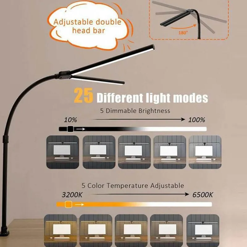 The Light Loft Beleuchtung-Verstellbare LED-Schreibtischlampe - Augenschutz-Leselicht
