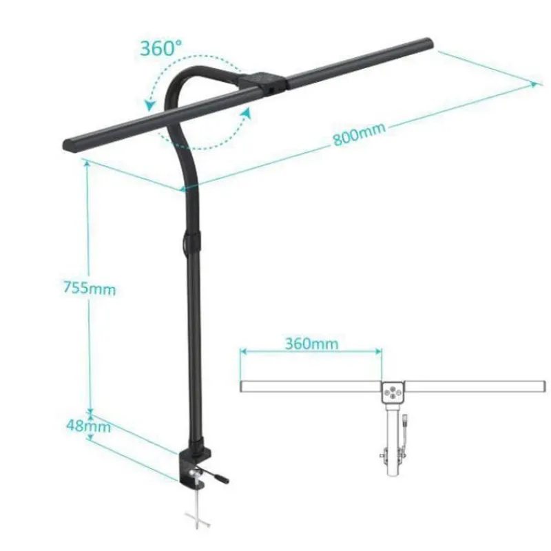 The Light Loft Beleuchtung-Verstellbare LED-Schreibtischlampe - Augenschutz-Leselicht