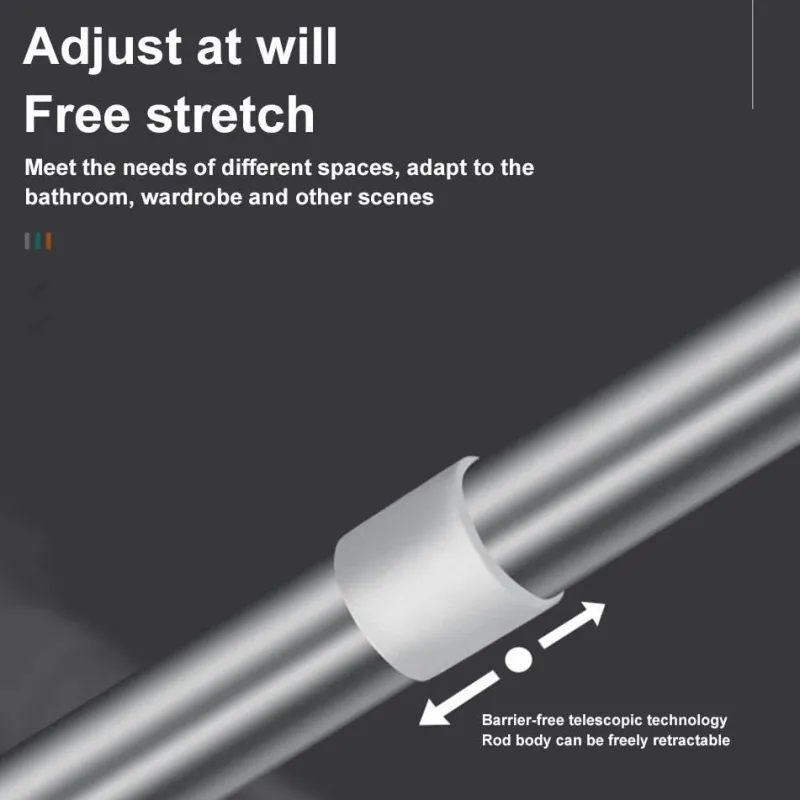 Tranquil Waters Gadgets Für Zuhause|Badezimmer-Verstellbare Teleskop-Kleiderstange – platzsparender Organizer