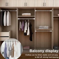 Tranquil Waters Gadgets Für Zuhause|Badezimmer-Verstellbare Teleskop-Kleiderstange – platzsparender Organizer