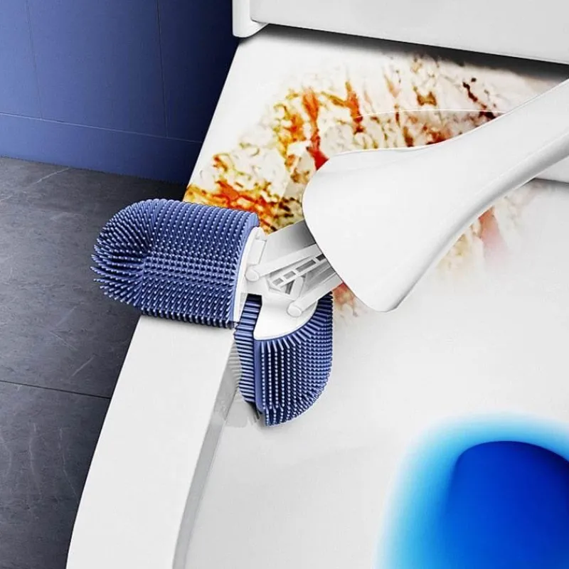 Tranquil Waters Badezimmer-Verstellbare Toilettenbürste mit Doppelkopf – Vielseitiges Reinigungswerkzeug für das Badezimmer
