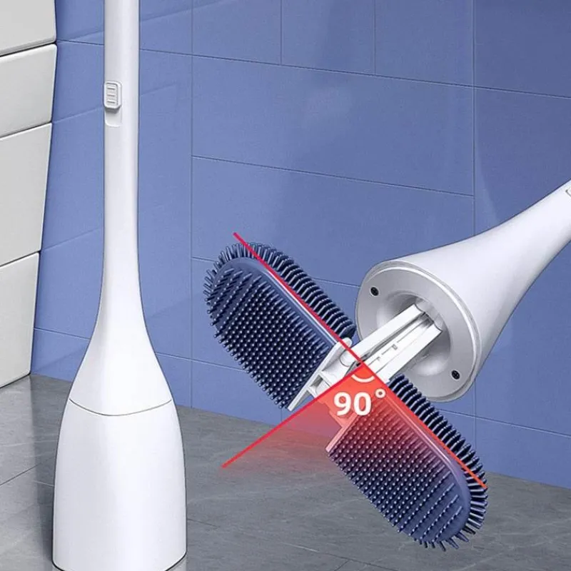 Tranquil Waters Badezimmer-Verstellbare Toilettenbürste mit Doppelkopf – Vielseitiges Reinigungswerkzeug für das Badezimmer