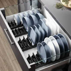 Signature Spaces Küche & Esszimmer-Verstellbarer Abtropfständer – platzsparender Küchen-Organizer