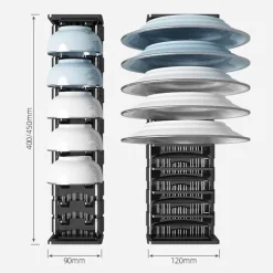 Signature Spaces Küche & Esszimmer-Verstellbarer Abtropfständer – platzsparender Küchen-Organizer
