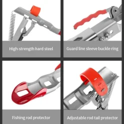 The Outdoor Vault Outdoor-Artikel|Heimwerkzeuge-Verstellbarer Angelrutenhalter aus Edelstahl – Angelzubehör mit sensiblem Design