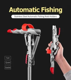 The Outdoor Vault Outdoor-Artikel|Heimwerkzeuge-Verstellbarer Angelrutenhalter aus Edelstahl – Angelzubehör mit sensiblem Design