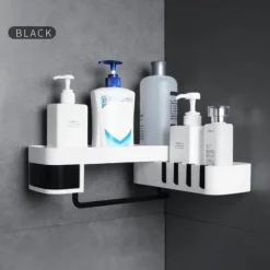 The Blissful Bath Badezimmer-Verstellbarer, drehbarer Wandregal-Organizer – Aufbewahrungslösung für Badezimmershampoo