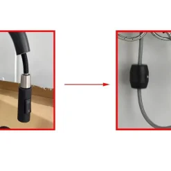 Decor Küche & Esszimmer-Verstellbarer goldener hoher Wasserhahn – minimalistisches Design