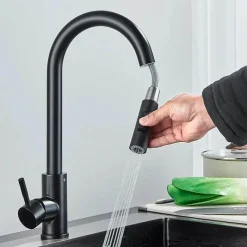 Decor Küche & Esszimmer-Verstellbarer goldener hoher Wasserhahn – minimalistisches Design