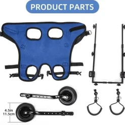 Furendo Haustierzubehör|Reinigungswerkzeuge Für Haustiere-Verstellbarer Hunderollstuhl – Ergonomische Mobilitätshilfe für Haustiere