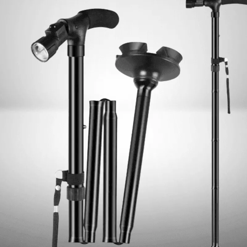 Decor Mobilitäts- Und Support-Tools|Outdoor-Artikel-Verstellbarer LED-Gehstock – Rutschfester Stützstock