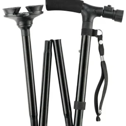 Decor Mobilitäts- Und Support-Tools|Outdoor-Artikel-Verstellbarer LED-Gehstock – Rutschfester Stützstock