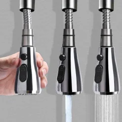 The Culinary Kit Küche & Esszimmer-Verstellbarer Wasserhahn-Verlängerer – drehbarer Spülbeckenaufsatz für einfache Nutzung