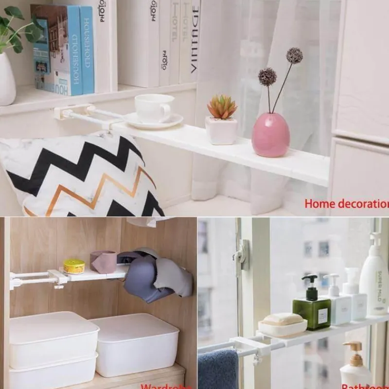 Deco Küche & Esszimmer-Verstellbares Küchenschrank-Organizer-Regal – Aufbewahrungslösung ohne Bohren