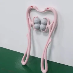 The Relaxation Nook Massageprodukte|Gesundheits-Gadgets-Verstellbares Nackenmassagegerät – Therapierolle mit sechs Rädern