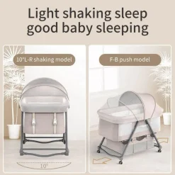 Kinder The Decor Haven Kinderwagen & Zubehör-Verstellbares tragbares Babybett – faltbares minimalistisches Design