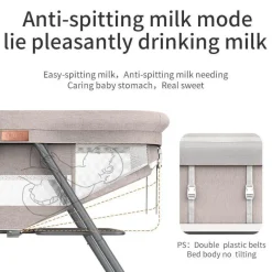 Kinder The Decor Haven Kinderwagen & Zubehör-Verstellbares tragbares Babybett – faltbares minimalistisches Design