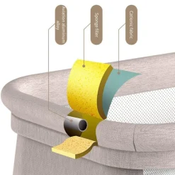 Kinder The Decor Haven Kinderwagen & Zubehör-Verstellbares tragbares Babybett – faltbares minimalistisches Design