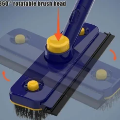 The Blissful Bath Badezimmer-V-förmige Bodenschrubberbürste - 2-in-1 Kantenreiniger mit langem Griff