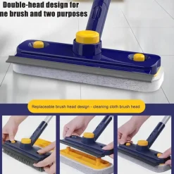 The Blissful Bath Badezimmer-V-förmige Bodenschrubberbürste - 2-in-1 Kantenreiniger mit langem Griff