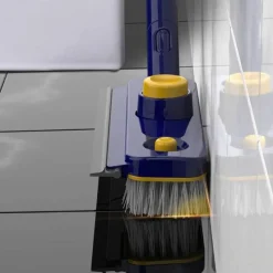 The Blissful Bath Badezimmer-V-förmige Bodenschrubberbürste - 2-in-1 Kantenreiniger mit langem Griff