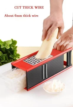 The Culinary Kit Küche & Esszimmer-Vierseitiger Gemüsereibe-Schneider - Multifunktionales Küchenwerkzeug