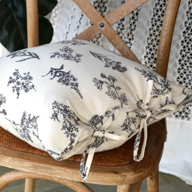 Cozy Cushions Bettzeug-Vintage Blumen Kissenbezug - Line Art Kissen für Sofa Dekor
