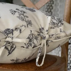 Cozy Cushions Bettzeug-Vintage Blumen Kissenbezug - Line Art Kissen für Sofa Dekor