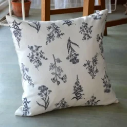 Cozy Cushions Bettzeug-Vintage Blumen Kissenbezug - Line Art Kissen für Sofa Dekor