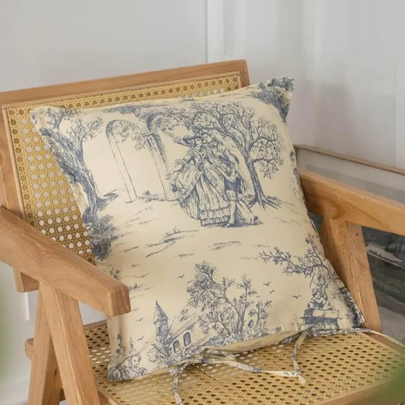 Cozy Cushions Bettzeug-Vintage Blumen Kissenbezug - Dekorativer Kissenbezug aus Baumwolle