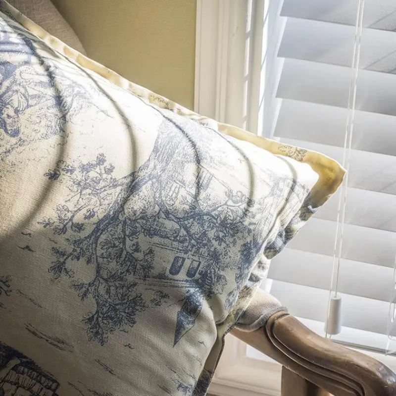 Cozy Cushions Bettzeug-Vintage Blumen Kissenbezug - Dekorativer Kissenbezug aus Baumwolle