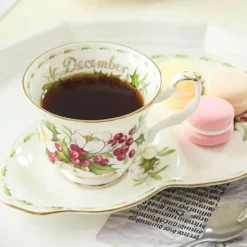 Feast u0026 Flair Küche & Esszimmer-Vintage Bone China Kaffeetassen-Set – Phnom Penh Design für das Home Office