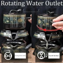 The Cozy Mug Küche & Esszimmer-Vintage Chinesisches Keramik Teeservice - Einzigartiges traditionelles Teeservice