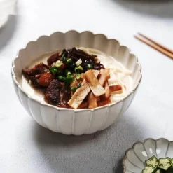 Elegance at the Table Küche & Esszimmer-Vintage Gestreiftes Esstischset aus Keramik - Küchengeschirr