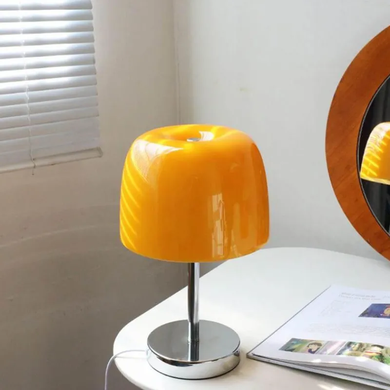 Bright Accents Beleuchtung-Vintage Glas Tischlampe - Elegante Wohnbeleuchtung Dekor