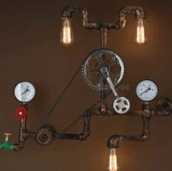 Comfort u0026 Style Beleuchtung-Vintage Industrielle Wandleuchte - Retro Gear Fixture