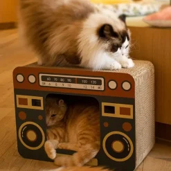 The Gilded Nest Haustierzubehör|Haustierbetten-Vintage Katzenkratzbrettbett - DIY Haustiermöbel