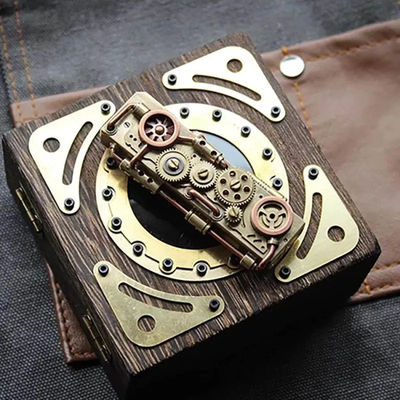 The Outdoor Vault Heimwerkzeuge|Outdoor-Gadgets-Vintage Kerosinfeuerzeug - Uhrwerk Flammendesign