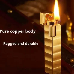 The Outdoor Vault Camping Im Freien|Outdoor & Garten-Vintage Kupfer Kerosin Feuerzeug - Handgemachtes Retro Flammenwerkzeug