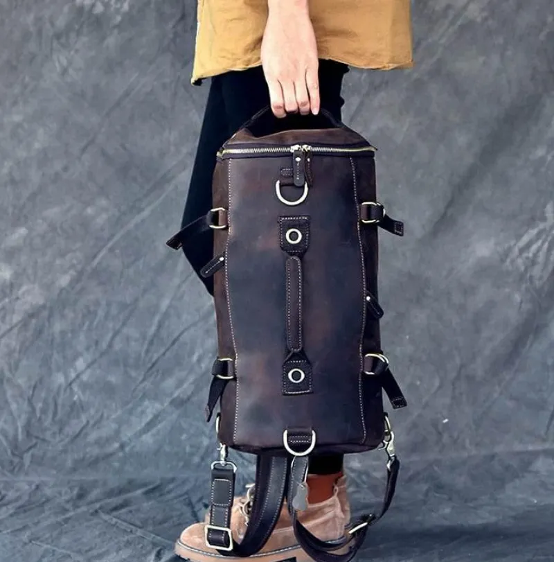 Decor Taschen & Geldbörsen-Vintage Lederrucksack - Klassische Herren Messenger Bag