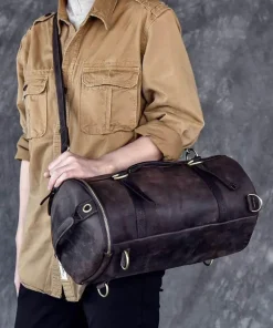 Decor Taschen & Geldbörsen-Vintage Lederrucksack - Klassische Herren Messenger Bag