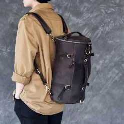 Decor Taschen & Geldbörsen-Vintage Lederrucksack - Klassische Herren Messenger Bag