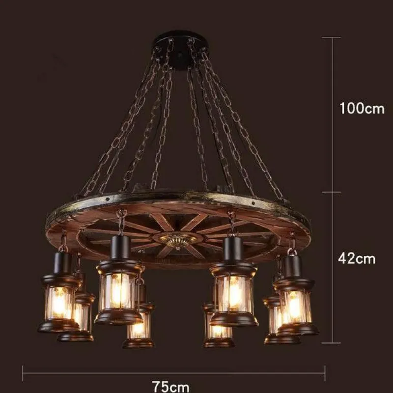 Comfort u0026 Style Beleuchtung-Vintage Pendant Light - Retro Wood and Metal Fixture