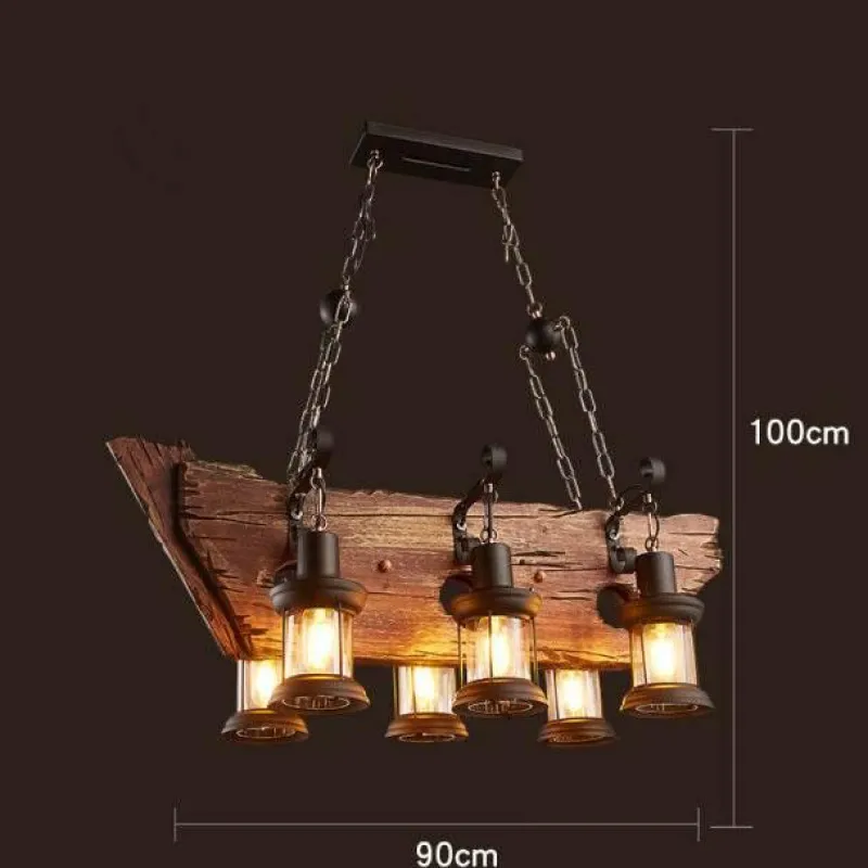 Comfort u0026 Style Beleuchtung-Vintage Pendant Light - Retro Wood and Metal Fixture