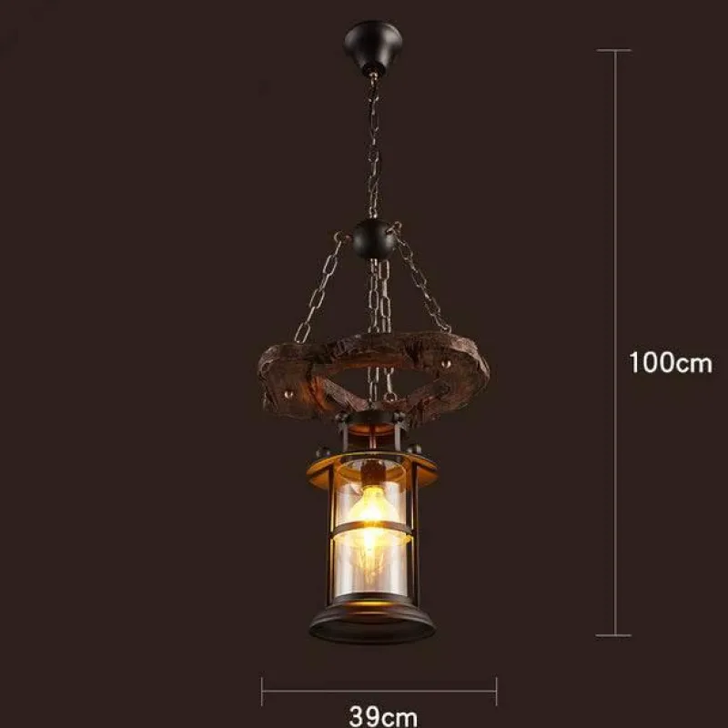 Comfort u0026 Style Beleuchtung-Vintage Pendant Light - Retro Wood and Metal Fixture