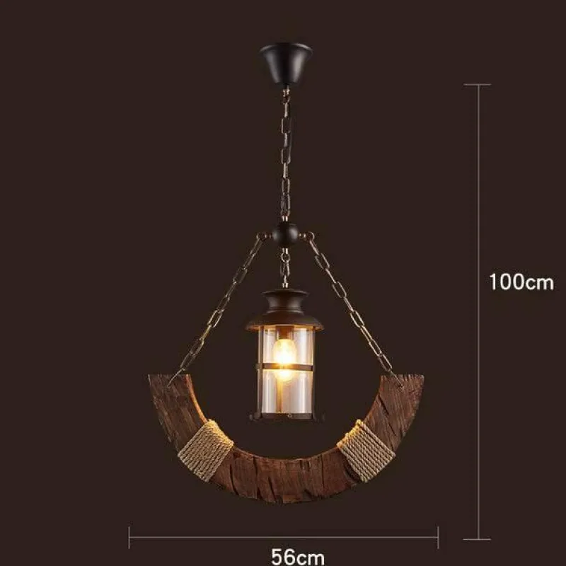 Comfort u0026 Style Beleuchtung-Vintage Pendant Light - Retro Wood and Metal Fixture