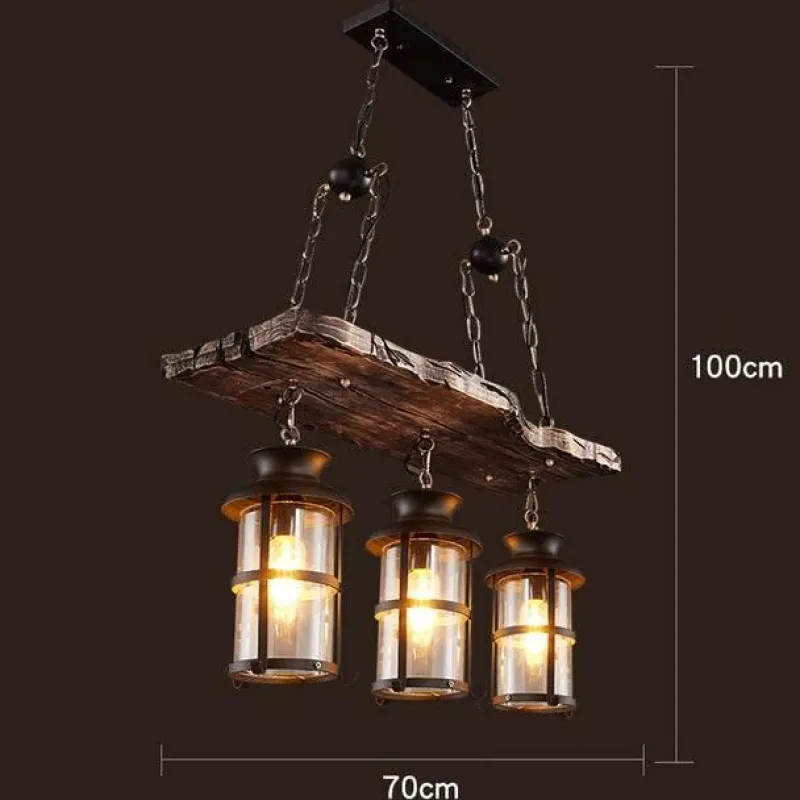 Comfort u0026 Style Beleuchtung-Vintage Pendant Light - Retro Wood and Metal Fixture