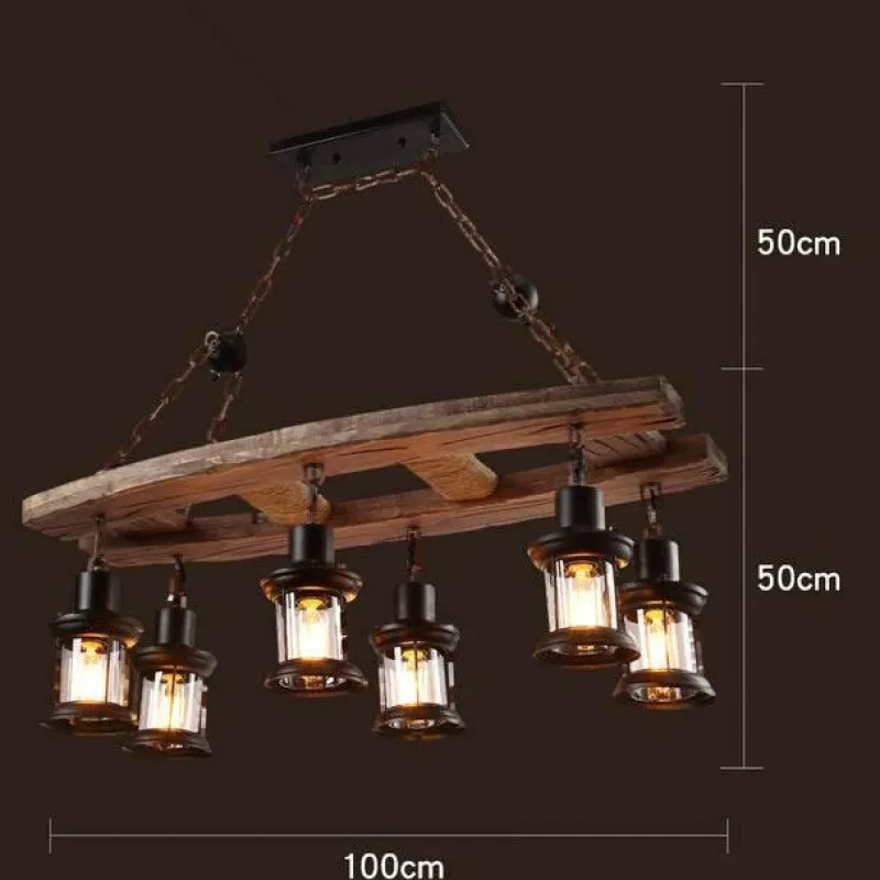 Comfort u0026 Style Beleuchtung-Vintage Pendant Light - Retro Wood and Metal Fixture