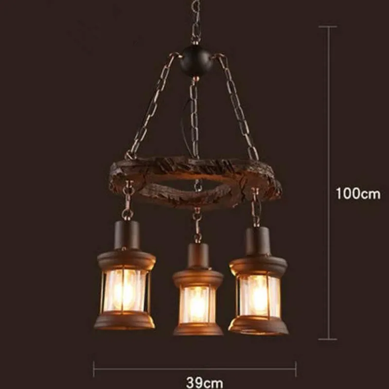 Comfort u0026 Style Beleuchtung-Vintage Pendant Light - Retro Wood and Metal Fixture