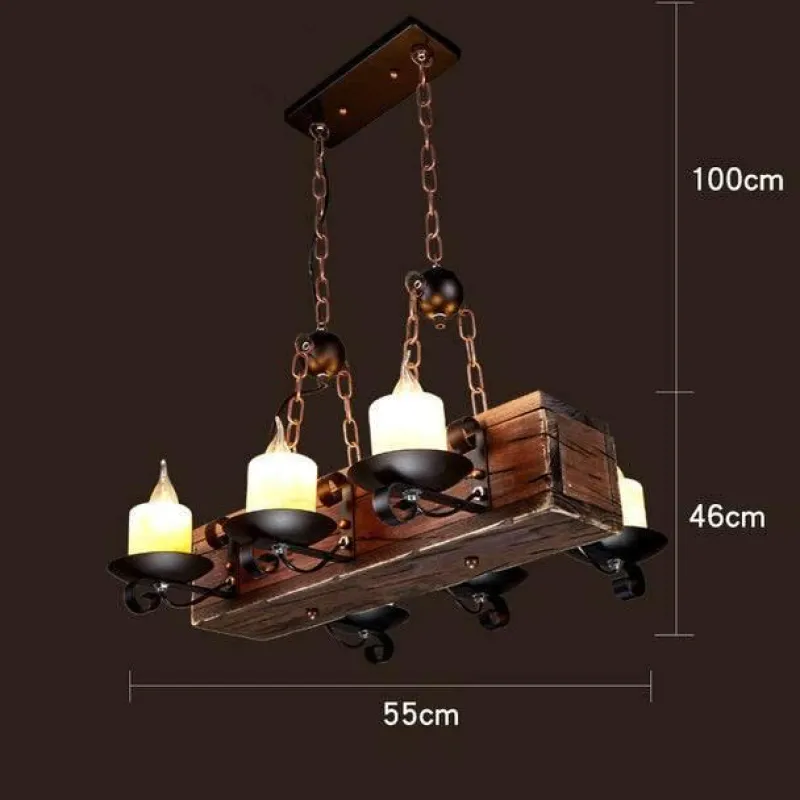 Comfort u0026 Style Beleuchtung-Vintage Pendant Light - Retro Wood and Metal Fixture